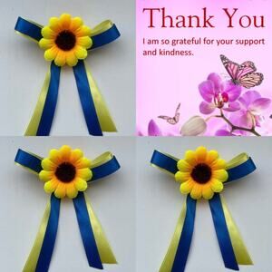 Set of 3 Ukranian flag pins